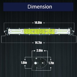 CarsPlay LED Lights Bars Kits (4)12 Inch 120W 12V 24V Tractor 10000LM 6500K Bumper Slim Work Off Road Driving Front Flood Spot LED Lights Pods with (1) Wiring Harness for ATV Truck Pickup Golf Cart RV