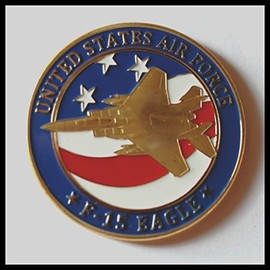 Air Force F-15 Eagle Fighter Jet Military Challenge Coin