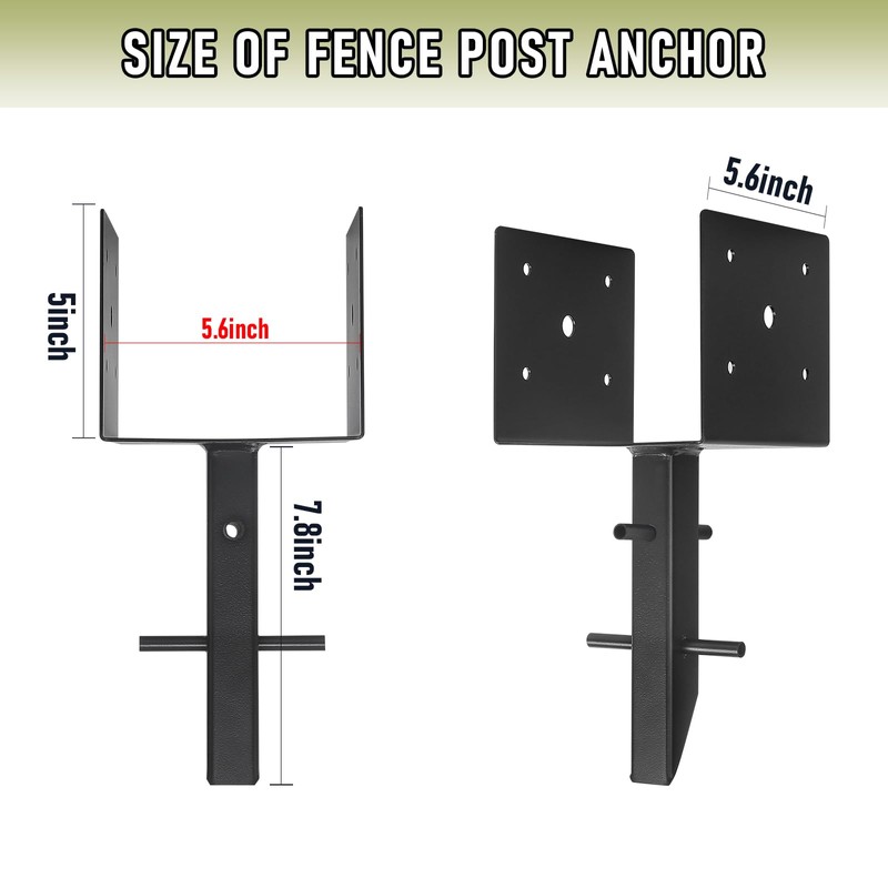 Nrspp 6x6 Concrete Post Anchor 4 Pcs (Inner Dia 5.6“x5.6“)