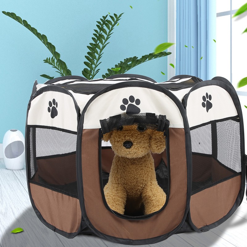 Pet Cat Dog Portable Foldable Cage Exercise & Play Tent