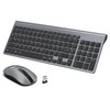 LeadsaiL Tastatur Maus Set Kabellos, 2,4 GHz USB-Empfänger Ultradünne Leise,