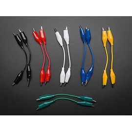 Adafruit Short Wire Alligator Clip Test Lead (Set of 12)