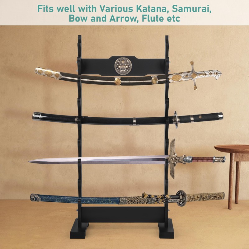 lukar Kylin 8 Tier Sword Rack Floor Standing, Multilayer Katana