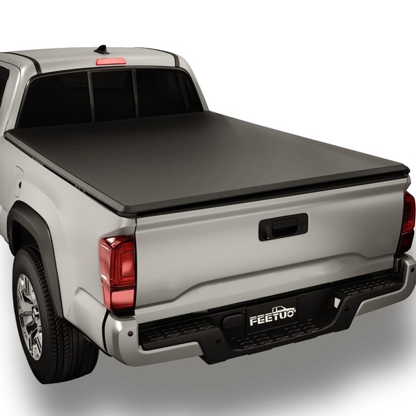 FeeTUO Soft Roll-Up Tonneau Cover Truck Bed for 2024-2025 Tacoma