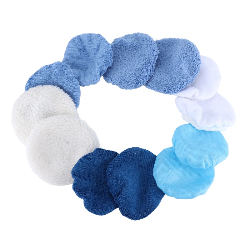 28Pcs Buffer Bonnets 4 Materials Polishing Waxers Pads Bonnet for