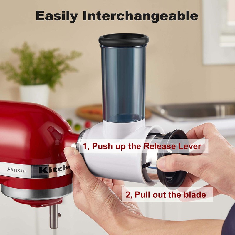 Slicer Shredder Attachment for KitchenAid Stand Mixer, Cheese Grater Attachment