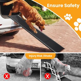 Dog Ramp for Car, 67''x20'' Dog Ramps for Large Dogs with Non-Slip Surface, Folding Dog Car Ramp for Truck SUV Van, Outdoor Pet Ramp for Car Up to 250LBS, Portable Car Ramp for Dogs