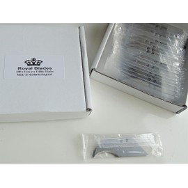 100 x Royal Blades Concave/Curved Profile Quality Sheffield Made Cutting Edge Carpet Trimming Tool Blades