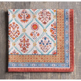 Maison d' Hermine Romane 100% Cotton Kitchen Cloth Napkins Soft & Comfortable Set of 4 for Family Dinners Dining Cocktail Parties Wedding use Thanksgiving/Christmas (45cm x 45cm)