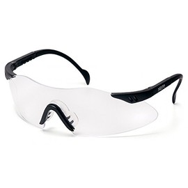 Pyramex Intrepid Safety Glasses - Clear Lens, Black Frame