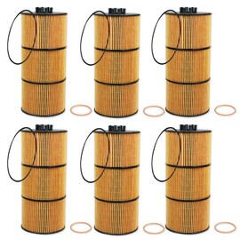 P551005 Oil/Lube Filter Fits for 2012-2020 Freightliner Trucks & Buses 114SD 122SD 2012-2020 Western Star Trucks 4700SB 2009-2017 4900FA Replaces A4721800109 LF17511 LF17474 P7505（Set of 6）