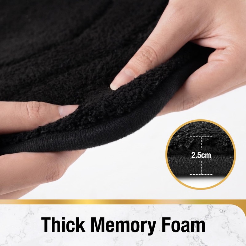 HITSLAM Memory Foam Bath Mat, Absorbent Bathroom Mat 60 x