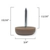 3/4" Inch Furniture Nail Glides Hardwood Floors Nylon Protectors 18mm