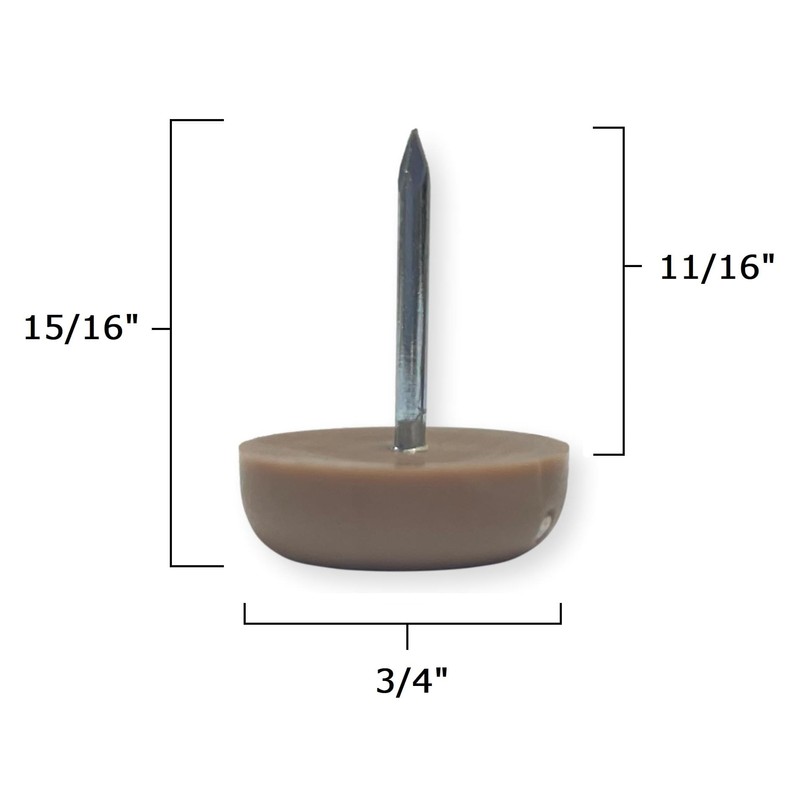 3/4" Inch Furniture Nail Glides Hardwood Floors Nylon Protectors 18mm