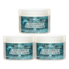 Crema Anti-arrugas Colágeno Y Concha Nácar Florigan® 3pzs