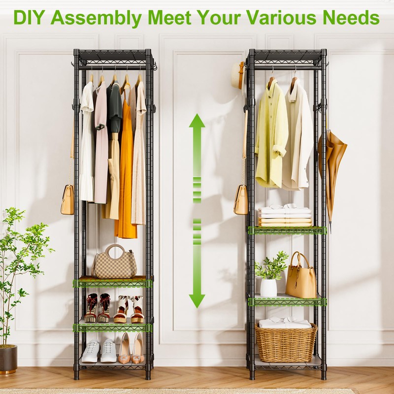 Roxibelt R1 Clothes Rack Heavy Duty, Clothing Racks for Hanging