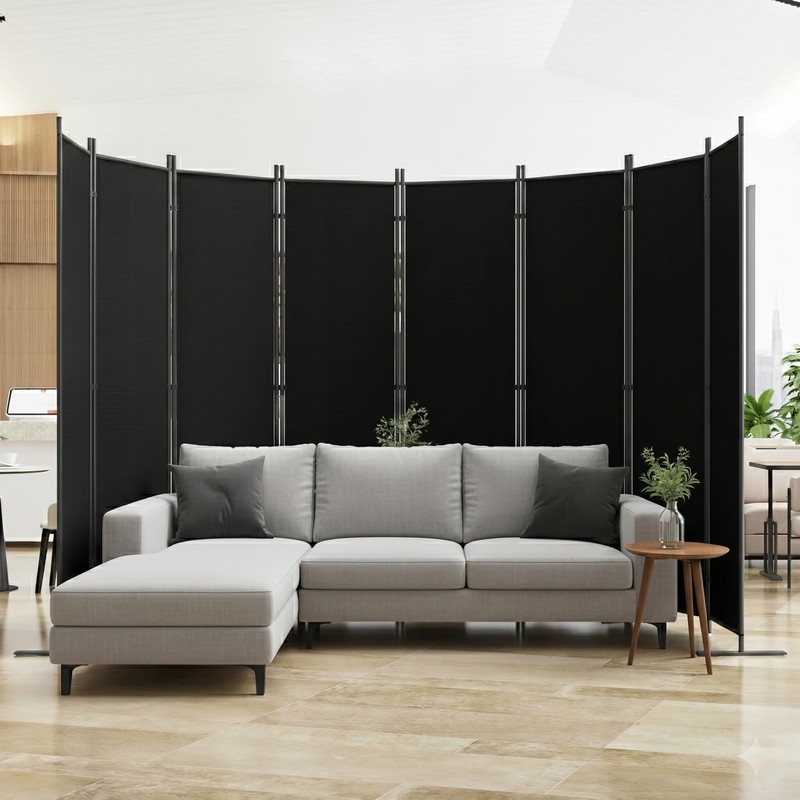 1-Panel 6 ft Tall Indoor Folding Room Divider, Portable Privacy