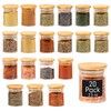Crutello 20 Pack 2.5 Oz Mini Spice Jars with Bamboo