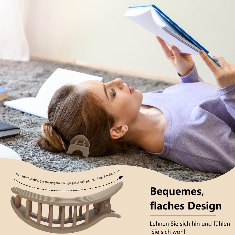 Set of 4 Brown Matt Flat Hair Clips