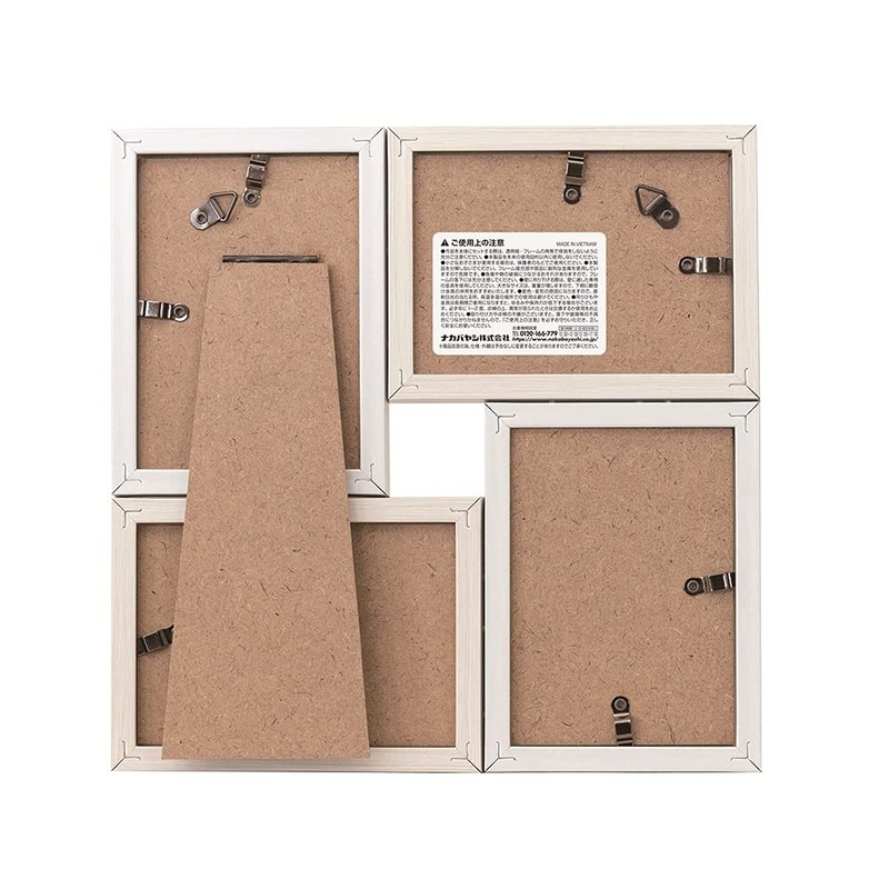 Nakabayashi Resin Two-Tone Photo Frame 4-Opening Blue F-TMS-111-4-B