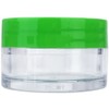 Beauticom 12 Pieces 20G/20ML Round Clear Jars with GREEN Lids