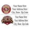 60 SAN FRANCISCO 49ERS RETURN ADDRESS LABELS.... MANY CHOICES....FRE