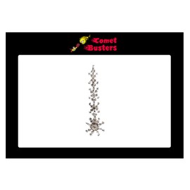 Comet Busters Premium Long Bridal Bindi Studded with Silver Stones