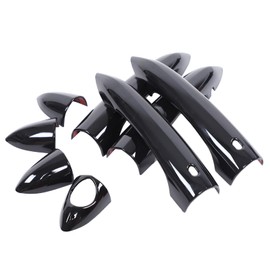 PIUGILH Car Door Outer Handle Top Cover, Decorative, Suitable for Giulia/Stelvio/Tonali 2017-2020, Car Door Exterior Handle Sticker, Car Exterior Trim Accessories (Piano, Black)