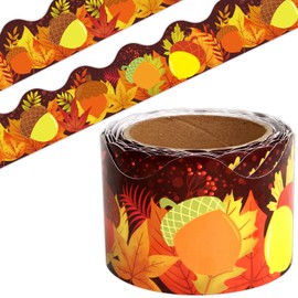 Fall Bulletin Board Borders Autumn Leaves Acorn Border for Classroom Decor 36 Feet