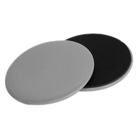 Tuokay, Pack of 2 Double-Sided Gliding Discs, Fitness Disc Slides for Gym, Home, Yoga, Pilates, Carpet, Tiles, Laminate, Wooden Floor (Grey)