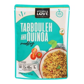 Kitchen & Love Tabbouleh & Quinoa Medley 6 Pack | Ready-to-Eat 8oz Pouch, Vegan, Plant-Based