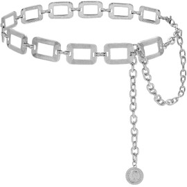 YeeHeen Metal Waist Belts for Women Chunky Punk Link Belt for Dress Silver 150cm