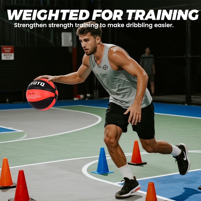KUYOTQ 2.2lbs 29.5" Weighted Basketball Size 7 Composite Indoor Outdoor