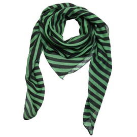 Freak Scene Cotton Scarf - Circles - green - black - squared kerchief