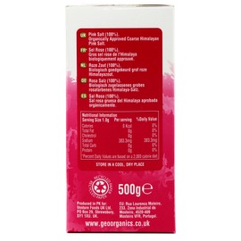 Geo Organics Pure Himalayan Pink Salt Crystals 500g (Pack of 6) | 100% Natural Salt & Unrefined | Harvested Using Sustainable & Eco-Friendly Practices - Contains 84 Minerals (Coarse Pink Salt)