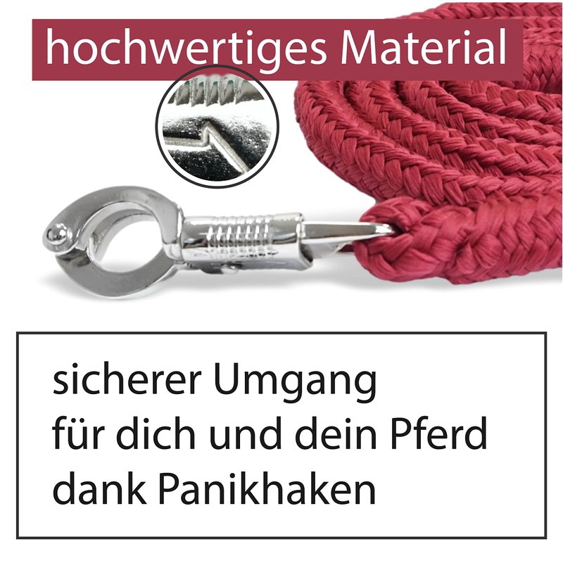 Lead rope with panic hook for horse in various stylish
