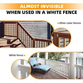 White Aluminum Fence Bracket for Vinyl Fencing,Heavy Duty Metal Replacement for 2.75in Plastic Bracket,Fence Bracket Used for Connecting Panel to Post,Vinyl Fence Parts(4Pcs & 40screws)