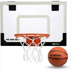 Pro Mini Indoor Basketball Hoop - Over The Door – Portable - Great for Home, Dorms, Offices, and Gifts - Color: Micro