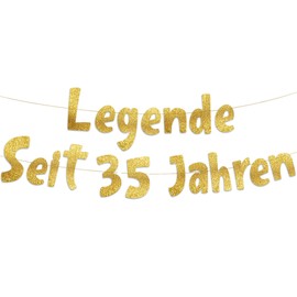 Funny Banner Glitter Banner Legend For 35 Years 35th Birthday Party Supplies