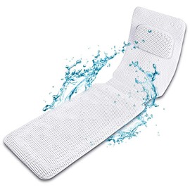 Full Body Bath Cushion Head and Neck Rest Bath Pillow Breathable Bathtub Support Pillows with Non-Slip Suction Full Body Spa Bath Mattress Cushion