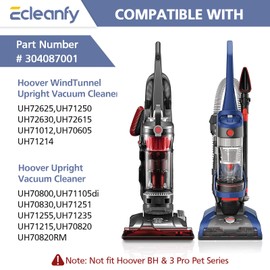 4-Pack 304087001 Filters Compatible with Hoover WindTunnel Upright Vacuum Cleaner UH71250 UH72630 UH72625 UH72615 UH71012 UH70605 UH71214【Note: Not fit Hoover BH & 3 Pro Pet Series】