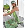 styleBREAKER Women's Summer Baseball Cap Woven with Sequins, Airy Baseball