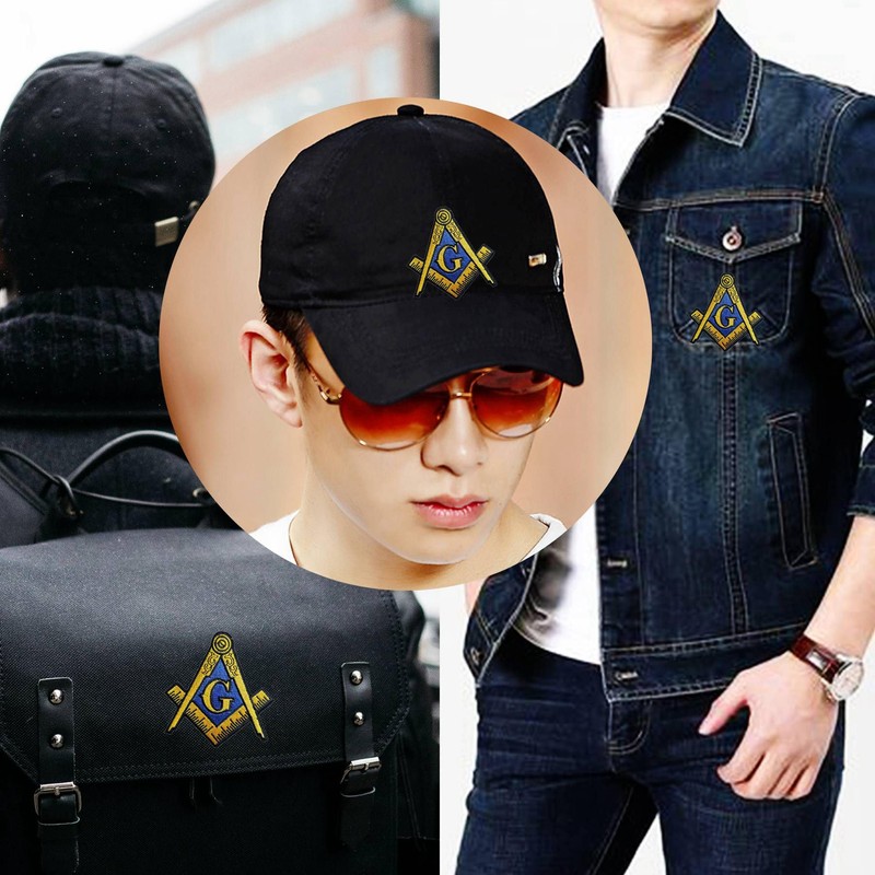 Freemason Flag Masonic Square and Compass Mason Embroidered Iron On