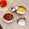 Sugar Bowl with Lid and Spoon, Stainless Steel Sugar Pot