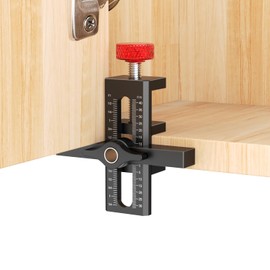 Sinpiode Cabinet Door Mounting Jig with Quick Edge Positioner – Adjustable Cabinet Door Installation Jig for Frameless & Face Frame Cabinets, Aluminum Cabinet Hardware Tool for Precise Alignment