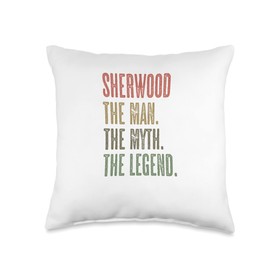 SHERWOOD the Man the Myth the LEGEND | Funny, Men Boy Name Throw Pillow