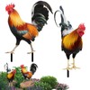 Metal Chicken - Chicken Metal Garden Art,Spring Outdoor Decorations, Set