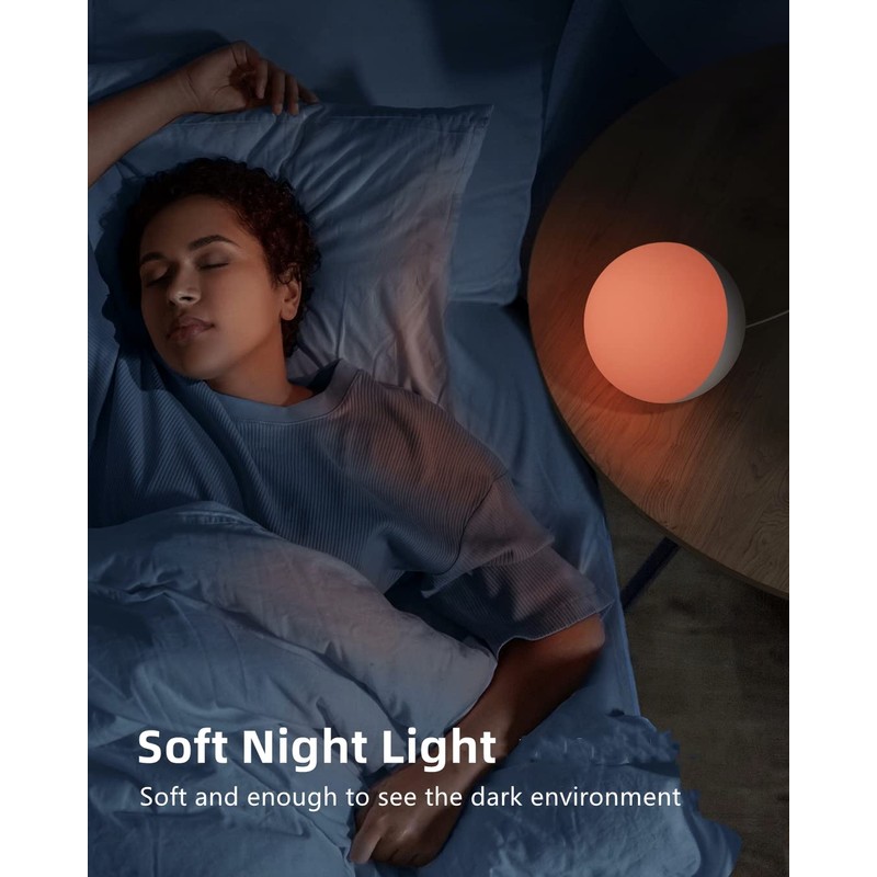 EASEMO Touch Lamp for Bedroom, RGB Color Changing Small Table