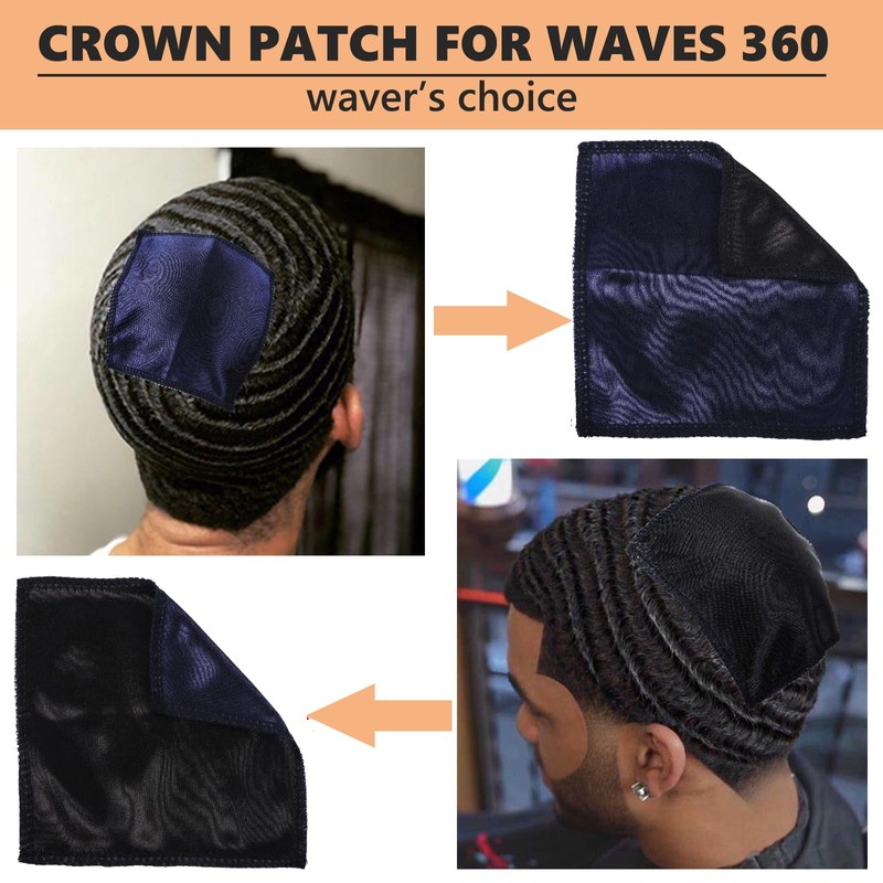 2 Pcs Double Layer Crown Patch for Waves,Wave Crown Patches