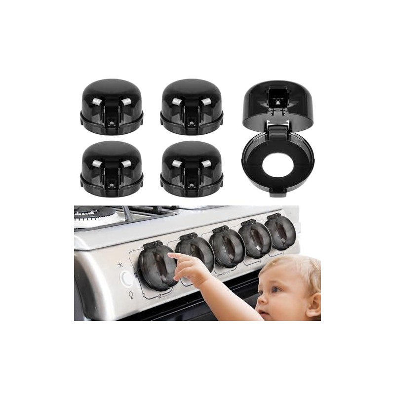5-Pcak Stove Knob Safety Covers, Oven Knob Covers for Safety,
